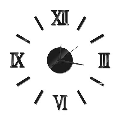 

DIY Wall Clock Frameless 3D Mirror Wall Clock Large Mute Wall Stickers for Living Room Home Decorations