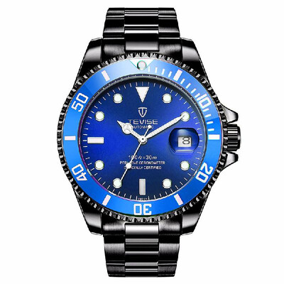 

TEVISE T801 High-quality Skeleton Automatic Men Mechanical Watch Moon Phase Stainless Steel Clock Mens Business Men Wristwatches R