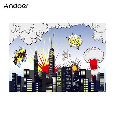 

Andoer 15 21m5 7ft Super Hero City Photography Background Baby Children Backdrop Photo Studio Pros