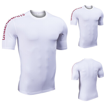

Toponeto Mens New Elastic Fast-drying Tight Garment Training Air-permeable Short Sleeves