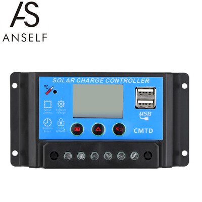 

Anself 20A 12V24V Solar Charge Controller with LCD Display Auto Regulator Timer Solar Panel Battery Lamp LED Lighting Overload Pr