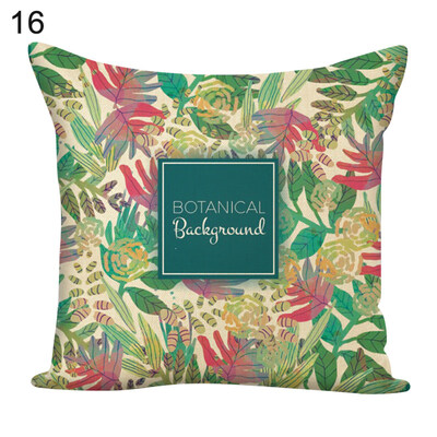

Letter Leaves Square Throw Pillow Case Cushion Cover Home Sofa Bed Car Decor