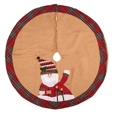 

Lovely Christmas Tree Skirts Flannelette Santa Claus Snowman Tree Skirts Christmas Tree Ornaments Diameter 105 Cm