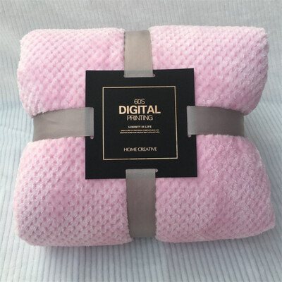 

Super Soft Blanket Flannel Aircraft Sofa Use Office Children Blanket Towel Travel Fleece Mesh Portable Car Travel Cover Blanket