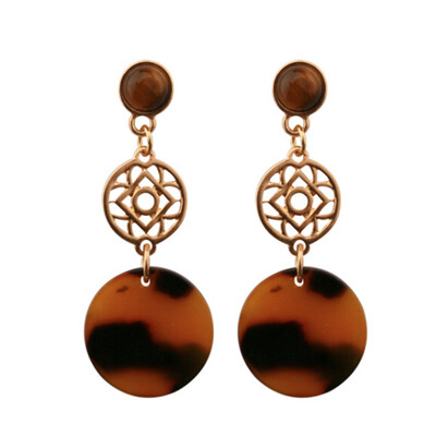 

Unique Stud Earrings Handmade Hollow Round Drop Earrings Ear Vintage Jewelry