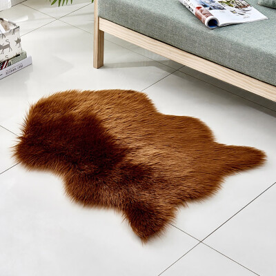 

Toponeto Wool Imitation Sheepskin Rugs Faux Non Slip Bedroom Shaggy Carpet Mats