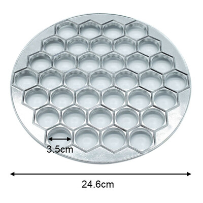 

37 Holes Dumpling Mould Dumplings Maker Aluminum Alloy Mold Dumplings With Rolling Pin Make Pastry For Kitchen Household