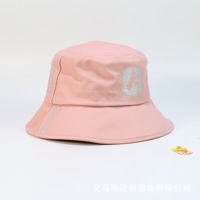 

New fisherman hat Korean version of the sun hat hundred sun hat letter tide flat top basin hat outdoor sun hat wholesale