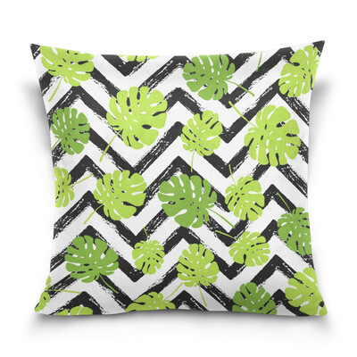 

ALAZA 16 X 16 inch Pillow Case Decorative Cushion Cover Leaves Pattern Pillowcase