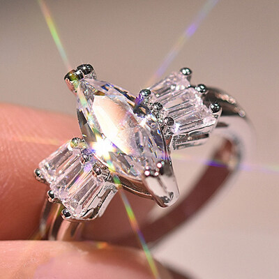 

Vintage Rose Gold Color Zirconia Crystal Engagement Rings