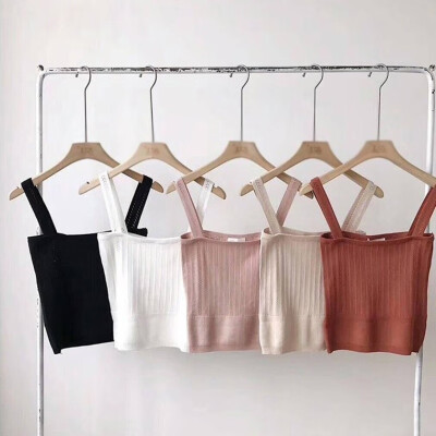 

kawaii Camis Summer Tops For Girl Woman Woman Short Tank Tops Sexy Spaghetti Strap Top ropa mujer top white