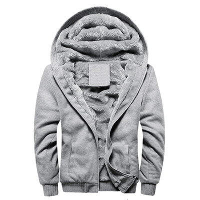 

Men Outwear Plus Size Zipper Jacket Hooded Coat Long Sleeve Tops Autumn Hoodie