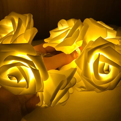 

LED Rose Light String Christmas Day Wedding Decoration Simulation Rose Flower Battery Light String