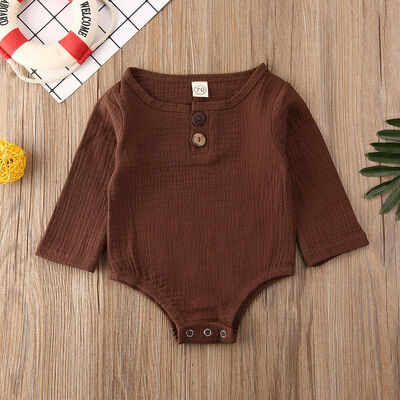 

Newborn Baby Boys Girls Long Jumpsuit Romper Bodysuit Cotton Clothes Outfit Suit