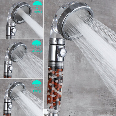 

Shower Head 300 High Turbo Pressure 40 Water Saving Laser Ionic 3 Filters