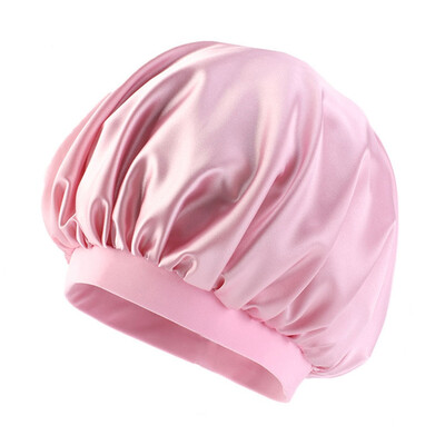 

Fashion Women Wide Band Silk Turban Bonnet Satin Headwrap Hair Loss Sleep Hat
