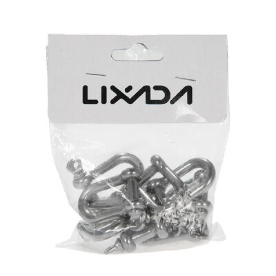 

Lixada 10 PCS U Shape Anchor Shackle Outdoor Rope Paracord Bracelet Buckle Stainless Steel