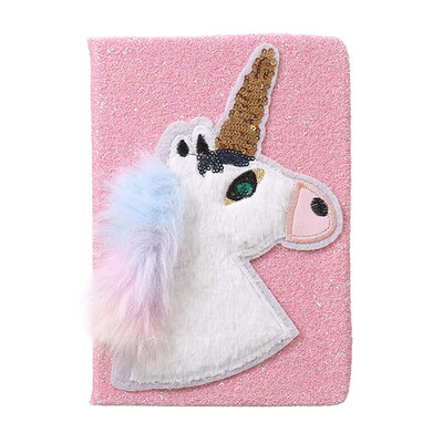 

Unicorn NotebookPlush A5 Diary Sweet Glitter Unicorn Journals for Girls Kids