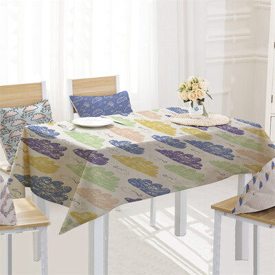 

Toponeto Cloud Table Cloth Linen Tablecloth For Kitchen Decorative Dining Table Cover