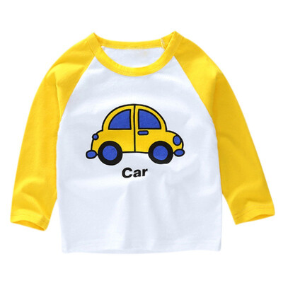 

2018 Cartoon Autumn Shirts Boy Girls Kids Clothing Children T-shirts for Boy Cotton Long Sleeve T Shirts Tops 1-7 Years