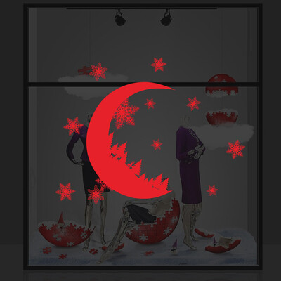 

Tailored Christmas Snow Christmas Snow Decoration Bedroom Wall Stickers
