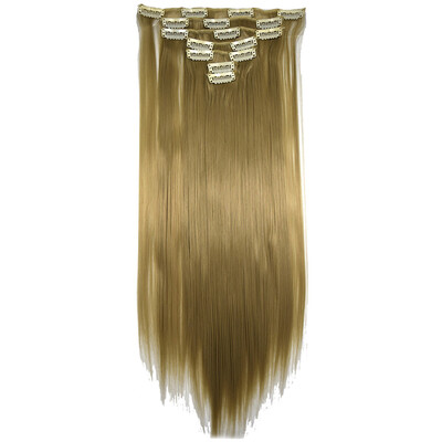 

〖Follure〗Full Head Women Clip Synthetic High Temperature Wire Straight Hair Piece