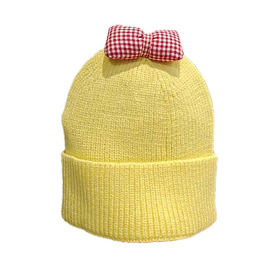 

New Newborn Boys Girls Cute Autumn Winter Warm Kids Baby Bowknot Design Hats Wool Hemming Caps Baby Hats Newborn Unisex