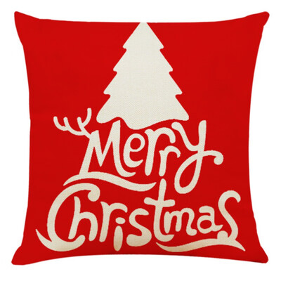

Christmas Pillow Cover Linen Decorative Pillowcases Sofa Cushion Cover For Home Living Room 4545cm Without Core