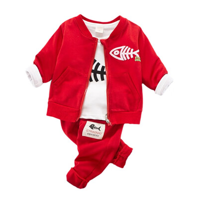 

3pcsset Autumn Kids Clothes for Boys Baby Boy Cotton Long Sleeve Stripe T-shirt TopsHooded Vest SweatshirtTrousers Outfits