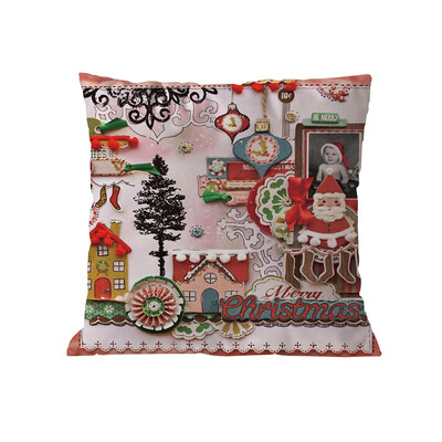 

Tailored Christmas Pillowcase Soft Sofa Cushion Home Decoration Pillow Case Waist Cushion