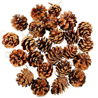 

Tailored 24pcs Christmas Pine Cones Bauble Xmas Tree Party Hanging Decoration Ornament