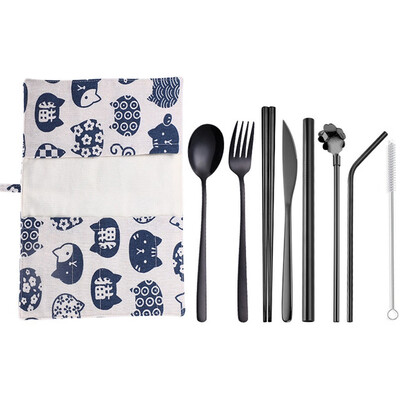 

Toponeto Set Stainless Steel Upscale Dinnerware Flatware Cutlery Fork Spoon Teaspoon 9PC