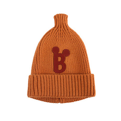 

Autumn Winter New Newborn Baby Boys Girls Wool 5 Colors Hat Lovely Warm Comfortable Alphabet Printed Knitted Wool Hemming Hats