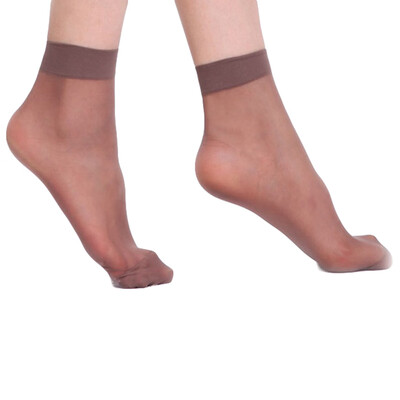 

10 Pairs\Lot Summer Transparent Crystal Silk Socks For Women High Elastic Black Spandex Short Socks Female Socks