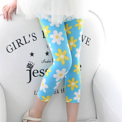 

Autumn Summer Fashion Children Floral Pants Girls Skinny Trousers Pencil Pants Bottoms 2019 New Childrens Leggings