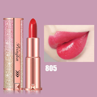 

6 Color Lady Natural Moisturizing Silky Lipstick Long Lasting Easy To Color Lipstick Cosmetic Round Tube