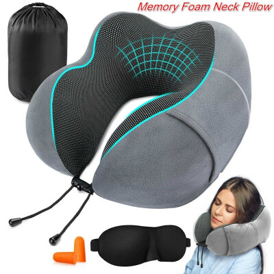 

New Travel Memory Foam Neck Pillow U-shaped Neck Support Cushion Headrest Airplane