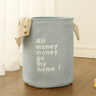 

Style Cotton Dirty Barrel Foldable Laundry Hamper Toy Storage Basket Creative Laundry Box Clothes Basket