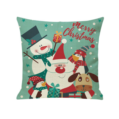 

Tailored New Christmas Cotton Linen Pillow Case Sofa Cushion Cover Home Decor