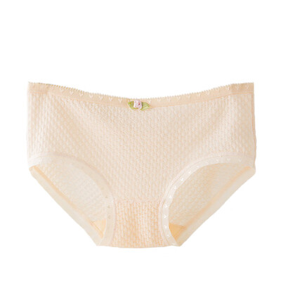

Summer Women New Fashion Design Cotton Breathable Stretchy Seamless Solid Underwear Panties Briefs Knickers Underpants