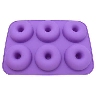 

6-grids Silicone Donut Mold Pan Non-Stick Molds Foldable Donut Mold Heat Resistant Jelly And Candy 3D Mold DIY Baking Tools