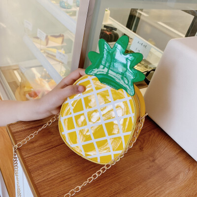 

Children Cute Cartoon Fruit Shape Pattern Cross-body Handbag Fashion Girls Kids PU Shoulder Messenger Bag