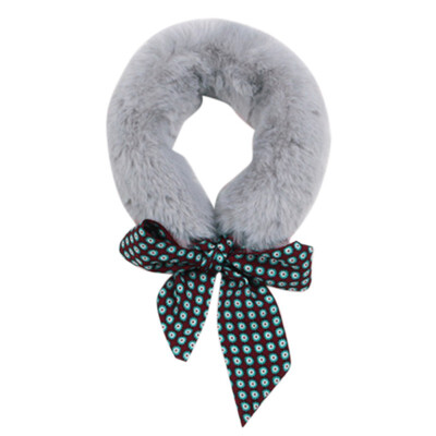 

2-10T Children Girls Neck Scarf For Kid Fashion Girls Baby Scarf Plush Leopard Print Ribbon Small Scarf