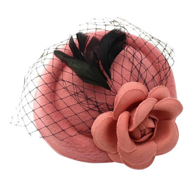 

Girl hairpin headdress accessories flower England fashion girl hairpin beret hat hairpin flower cute headdress