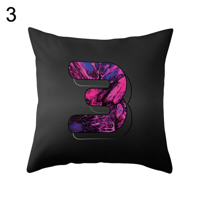 

Colorful Number Figure Pillow Case Cushion Cover Sofa Bed Car Cafe Office Decor