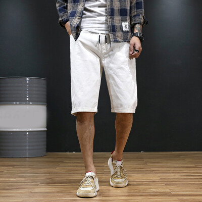 

Gobestart Mens New Fashion Summer Loose Straight Solid Casual Drawstring Short Pants