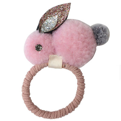 

Baby Kids Girls Hair Ribbon Headwear Hair Accessories New Brand Three-dimensional Plush Bunny Head Rope Length 8Cm&13Cm