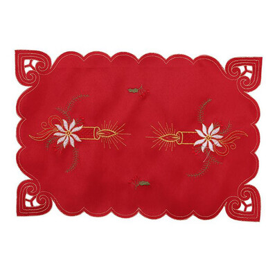 

Toponeto 1PC Christmas Table Mat Bowl Fork Placemat Decoration family Party Atmosphere