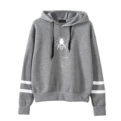 

Women New Faith Printed Sweatshirt Bee Graphic Hooded Hoodie Casual Pullover Female Sweatshirt