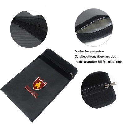 

〖Follure〗Fireproof Document Fire Resistant Pouch Document Waterproof Bag for Money Safe